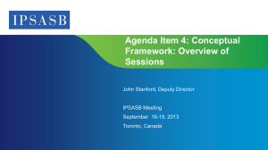 Agenda Item 4: Conceptual Framework: Overview of Sessions