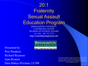 20:1 fraternity sexual assault eduacation program