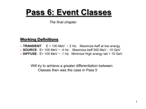 Pass 6: Event Classes