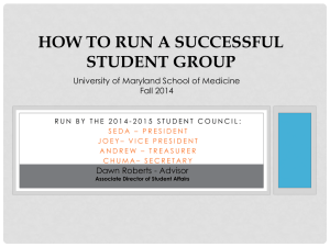 How to Run a Successful Student GroupPPT