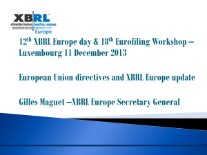 EU directives & XBRL Europe update