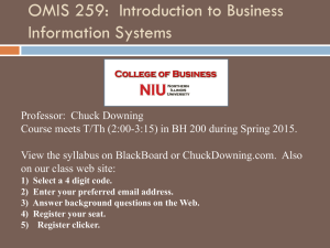 Intro - NIU - College of Business