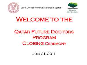 Photo Gallery for QFD 2011 - Weill Cornell Medical College in Qatar