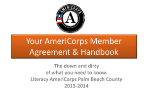 Your AmeriCorps Member Agreement