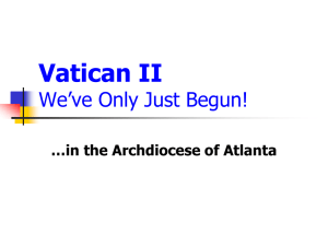 Vatican II - Archdiocese of Atlanta