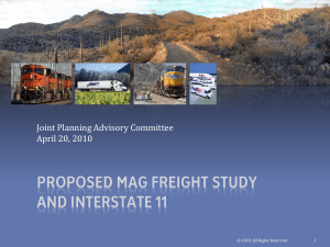 Proposed MAG Freight Study and Interstate 11