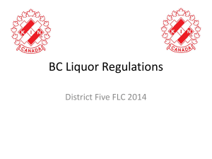 BC Liquor Regulations FLC 2014