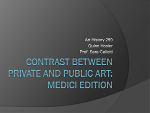 Differences between Private and public art: Medici Edition