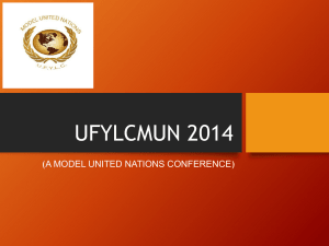 UFYLC MUN 2014 (A Model United Nations Conference )