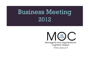 2012 AOM Business Meeting Presentation