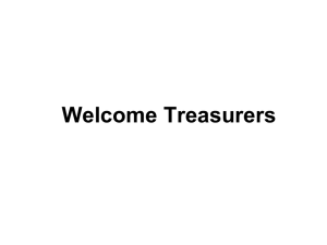 Treasurer Orientation PowerPoint