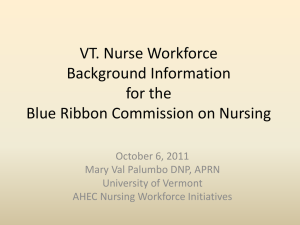 VT. Nurse Workforce Background for the Blue Ribbon Commission