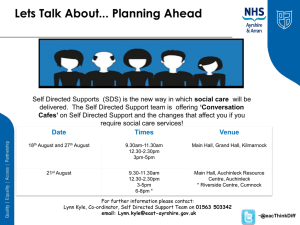 Self Directed Support - NHS Ayrshire and Arran.