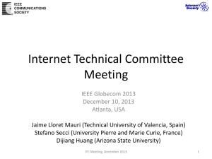 Presentation slides - IEEE Communications Society