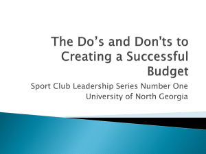 The Do`s and Don`ts to Creating a Successful Budget