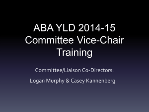 Committee Vice Chair Training