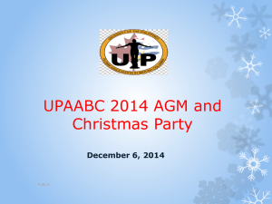 UPAABC 2014 AGM and Christmas Party