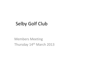 Selby Golf Club Age Profile & Subs Review