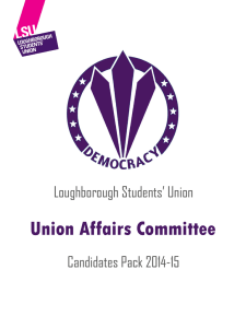 Candidates Pack - Loughborough Students` Union