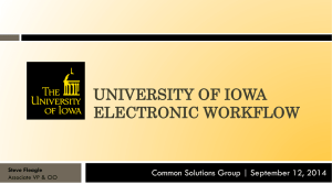 University of Iowa Electronic Workflow