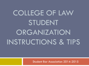 SBA Student Org Information & Tips