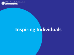 Power-point presentation of inspiring individuals from