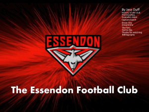 The Essendon Football Club powerpoint