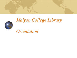 Journals - Malyon College
