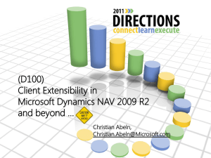 Client Extensibility in Microsoft Dynamics NAV 2009 R2