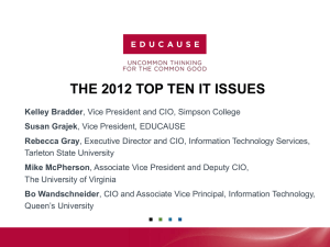 The 2012 Top Ten IT Issues