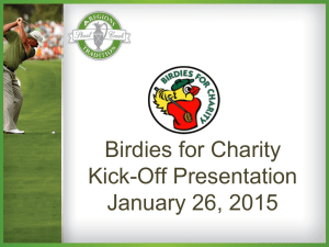 Birdies for Charity Kick-Off Presentation January