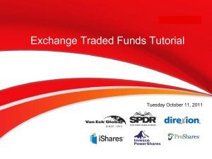 Exchange Traded Funds Tutorial