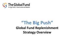 Global Fund Secretariat: Replenishment strategy