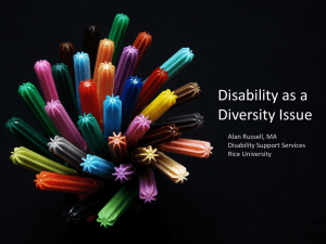 Disability as a Diversity Issue