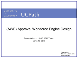 UCPath Approval Workforce Engine Design