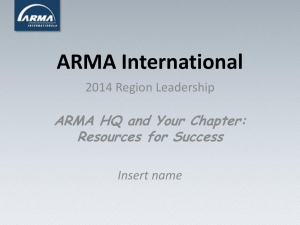 ARMA Int`l Presentation