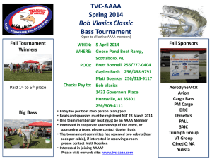 TVC-AAAA Spring 2014 Bob Vlasics Classic Bass Tournament 5