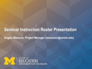 Accessing Seminar Instruction Rosters