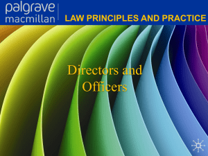 Law principles and practice Directors