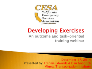 Developing Exercises: Outcome and Task