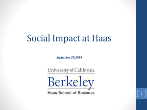 Social Impact at Haas