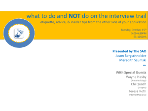 Interview Tips - Medical Student Resources