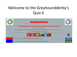 Quiz 6 - Greyhound Derby