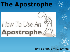 The Apostrophe - LA