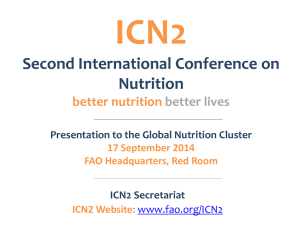 FAO update on ICN2 - Nutrition Cluster