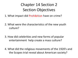 Chapter 14 Section 2 Life in the Twenties