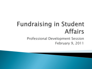 Fundraising in Student Affairs