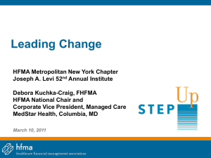 AI 2011 Leading Change National HFMA Chair