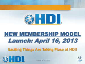 HDI New Membership Model