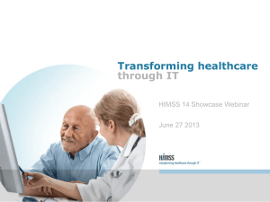 Showcase PowerPoint - HIMSS Interoperability Showcases